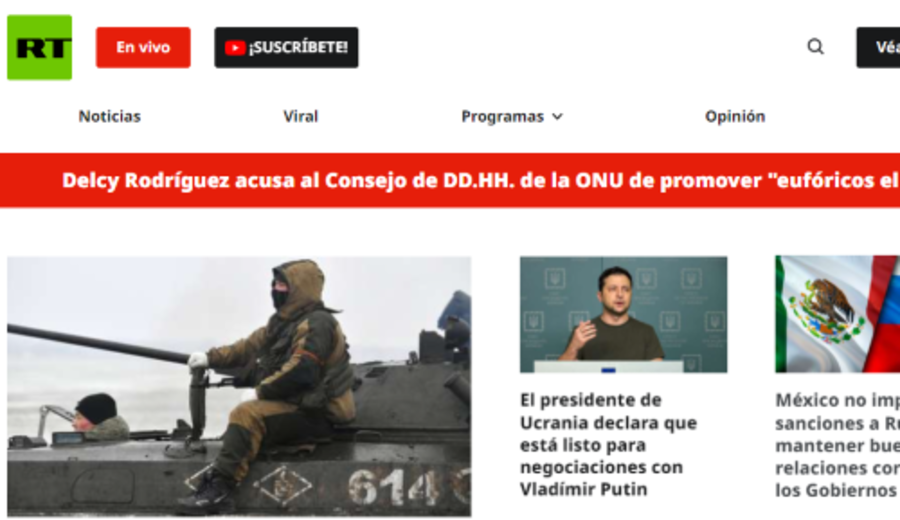 imagen de Antel cortó transmisión de canal ruso RT en Vera TV