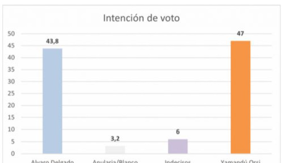 imagen de Ágora Consultores: Orsi 47%, Delgado 43.8%, Indecisos 6%, Anulados/en Blanco 3.2%