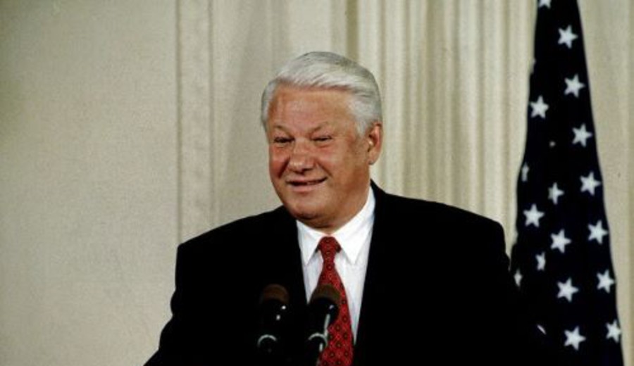 imagen de Yeltsin en Washington