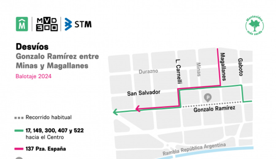 imagen de Cortes y desvíos de tránsito y transporte por balotaje